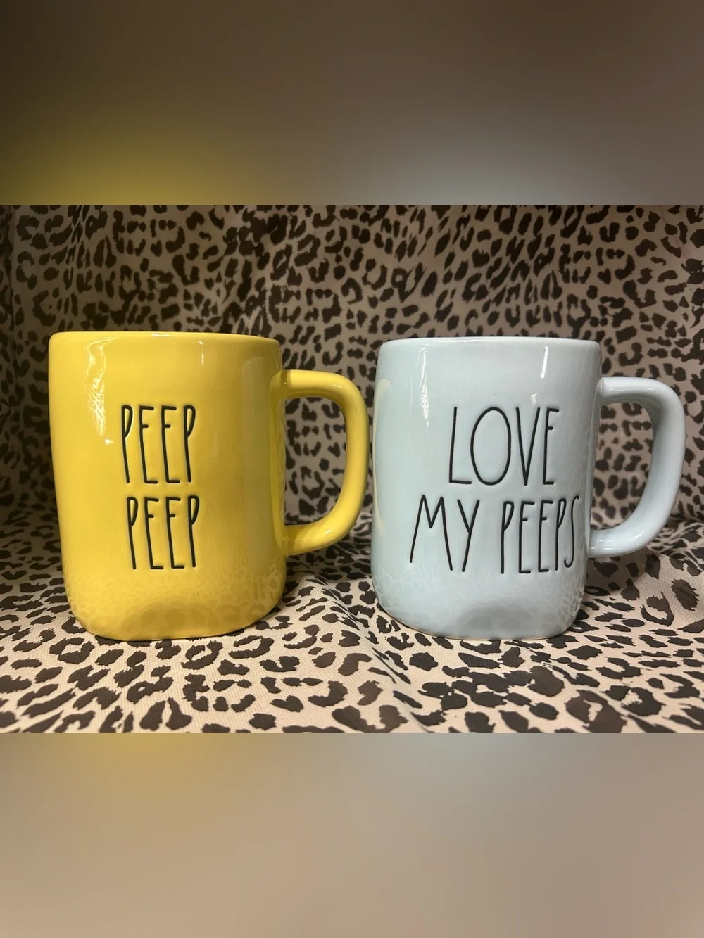 Rae Dunn Ceramic Mugs “Peep Peep” and “ Love my Peeps”